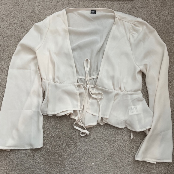 SHEIN Tops - Cream Wrap Top